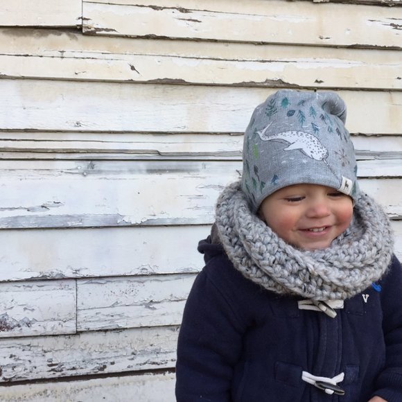 Chunky Crochet Cowl Scarf, Kids Scarf, Wolly Scarves - Picture 5 of 6